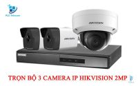 Trọn bộ 3 camera IP Hikvision 2MP giá rẻ