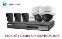 Trọn bộ 5 camera IP Hikvision 2MP giá rẻ