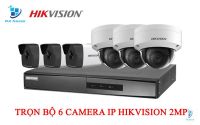 Trọn bộ 6 camera IP Hikvision 2MP giá rẻ