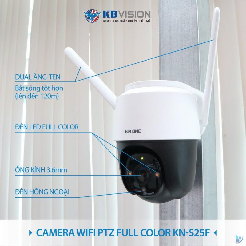 Review KBVISION KN-S25F – Camera Wifi Speed Dome Full Color giá tốt